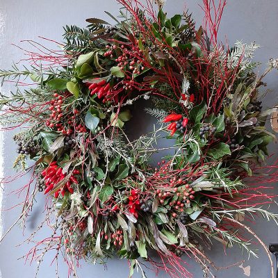 Spices and Chillies wreath by Blue Lavender Florists, Barnes, london